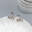 1 Pair Elegant Butterfly Rhinestone Inlay Women's Ear Clips and S925 Silver Needle Hollow Design Earrings