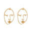 New Style Hollow Angel Face Link Long Pendent  Alloy Earrings