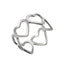 Women's Geometric Heart Stainless Steel Openwork Ring