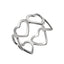 Women's Geometric Heart Stainless Steel Openwork Ring