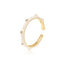 Simple Style 18K Gold Plated Zircon Open Ring for Women