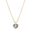 Elegant Lady Heart Shape Stainless Steel Glass Plating Pendant Necklace