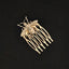 Retro Diamond Pearl Leaf Hair Comb Clip