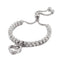 Fashion Geometric Heart Bead Adjustable Titanium Steel Bracelet