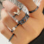 Fashion Vintage Snake and Butterfly 6-Piece Ring Set