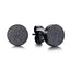 Simple Round Titanium Steel Stud Earrings for Men and Women