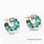 Minimalist Jewelry Pure Color Transparent Resin C-shaped Earrings Resin Twisted Hoop Earrings
