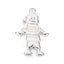 Hip-Hop Cartoon Character Stainless Steel Pendant Necklace - Creative Rock Style Jewelry Accessories