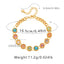 Simple Style Color Block Alloy Bracelet with 18k Gold-Plated Chain and Opal Beads