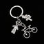 Casual Retro Bicycle Alloy Keychain with Direction Sign Pendant