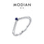 Minimalist Sterling Silver Zircon Stacking Ring for Women