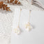 Simple Style Leaf Acrylic and Pearl Flower Drop Earrings for Women