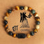 Casual Constellation Natural Stone Beaded Bracelets with Tiger Eye and Picture Stone