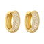 1 Pair Elegant Solid Color Copper Zircon Teardrop Hoop Earrings