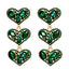 Fashion Geometric Heart Pendant Diamond Stud Earrings