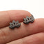 1 Pair Modern Lotus Hollow Out Stainless Steel Stud Earrings