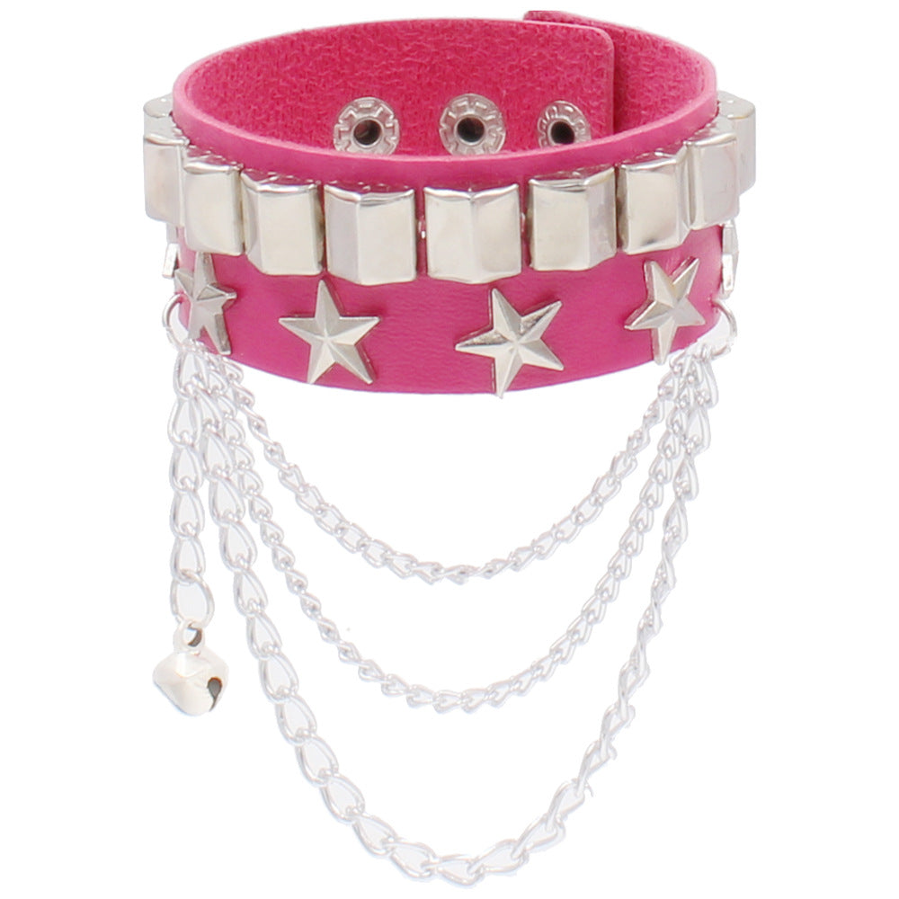 Punk Skull Multi-Layer Leather Rivet Bracelet