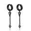 Fashion Black Punk Titanium Steel Triangle Drop Earrings