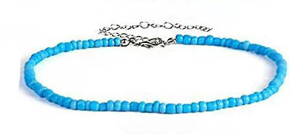 Colorful Glass Beaded Women's Choker Necklace