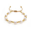 Bohemian Geometric Pearl Crystal Clay Copper Bracelets Set for Women