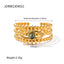 Minimalist Evil Eye Gold Plated Zircon Open Ring