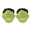 Cartoon Hulk Green Head Halloween Earrings - European and American Creative Jewelry