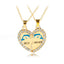 Fashion Wild Heart-Shaped Diamond Stitching Necklace for Women