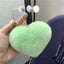 Cute Heart Shaped Alloy Plush Women's Keychain and Car Pendant Gift