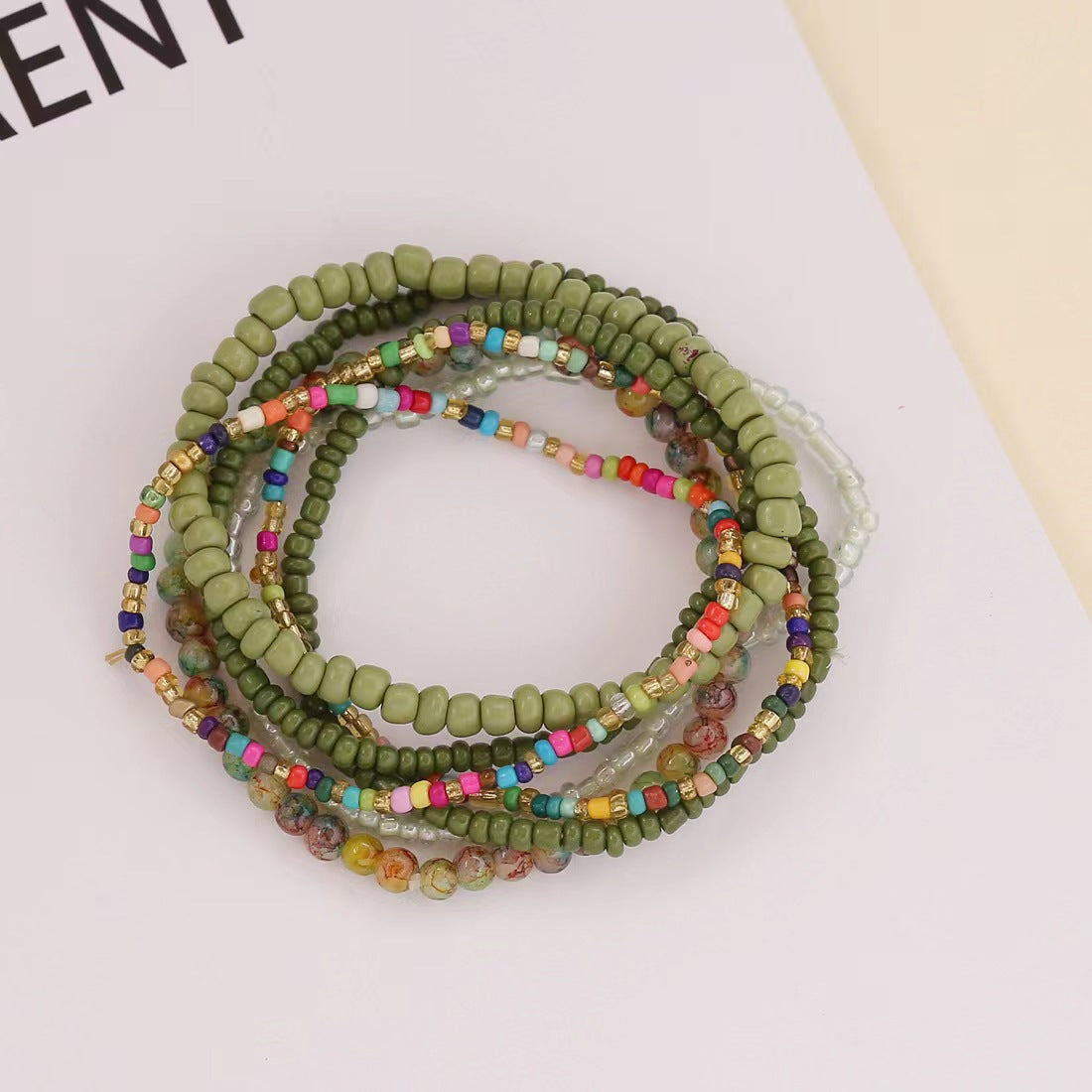 Bohemian Multi-layer Crystal Glass Beaded Bracelet for Women