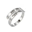 Retro Stainless Steel Letter Open Ring - Fashion Double Layer Design