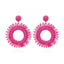 Bohemian Handmade Rattan Sunflower Circular Earrings