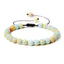 Ethnic Natural Stone Agate Beaded Adjustable Yoga Bracelet