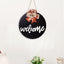 Christmas Letter Wood Hanging Ornaments with Bow Door Sign Decor