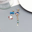 Fashion Cartoon Enamel Butterfly Bow Drop Earrings