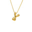 304 Stainless Steel Gold Plated Bubble Letter Necklace