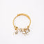 Women's Gold Stainless Steel Crystal Cuff Bracelet with Butterfly Tassel Charm