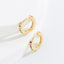 Simple Style O-Shape Copper Earrings Inlaid Zircon Copper Earrings