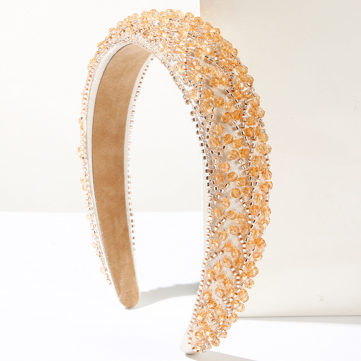 Women's Luxury Handmade Geometric Beaded Crystal Headband