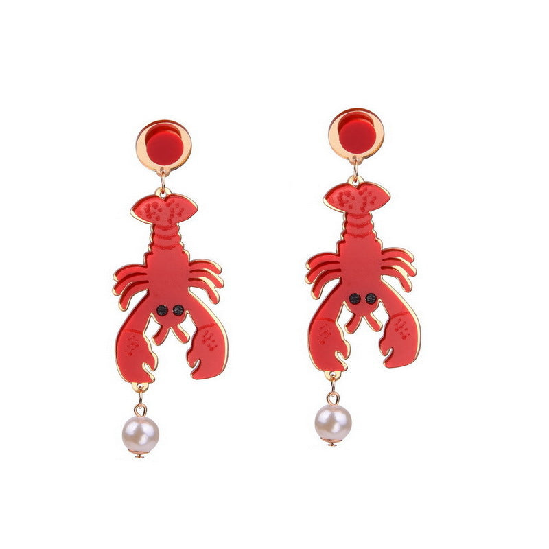 Acrylic Animal Dinosaur Bee Parrot Frog Drop Earrings for Women