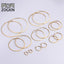 Simple Style Stainless Steel Hoop Earrings for Women