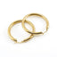 Simple Stainless Steel Polished Plating 18k Gold Thick Round Line Hollow Big Hoop Earrings