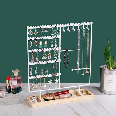 Metal Geometric Jewelry Display Rack for Earrings and Necklaces