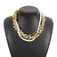 Punk Vintage Pearl Alloy Criss Cross Layered Women's Necklace