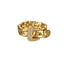 18K Gold Plated Geometric Gemstone Adjustable Chain Ring