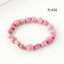 Simple Round Natural Stone Crystal Beaded Bracelet for Women