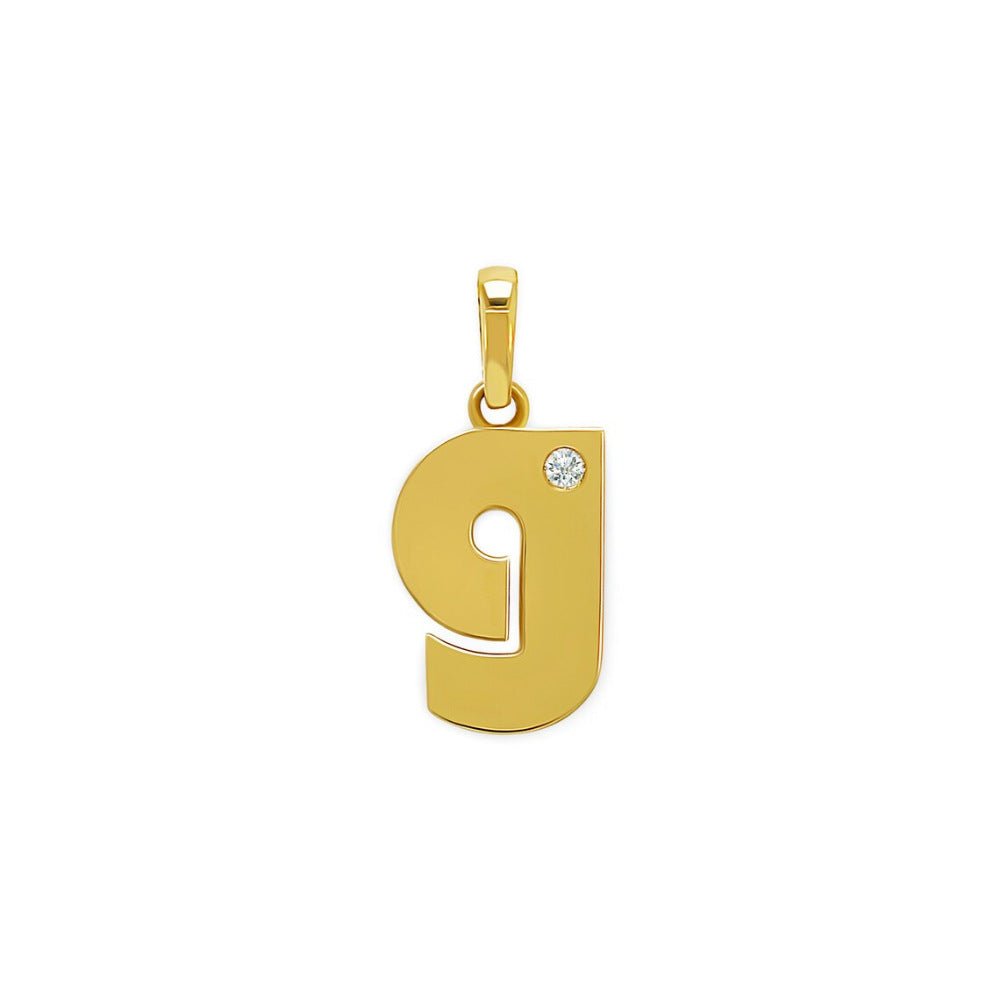 Modern Style Letter Stainless Steel Titanium Steel Plating Inlay Zircon 18K Gold Plated Pendant Necklace