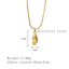 18K Gold Plated Conch Pendant Necklace with Stainless Steel Snake Chain