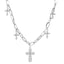 Gothic Punk Cross Pearl Layered Women's Necklace