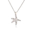 Copper 18K Gold Plated Starfish Zircon Pendant Necklace