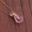 Fashion Semi-precious Stone Flame-shaped Perfume Bottle Alloy Necklace Wholesale